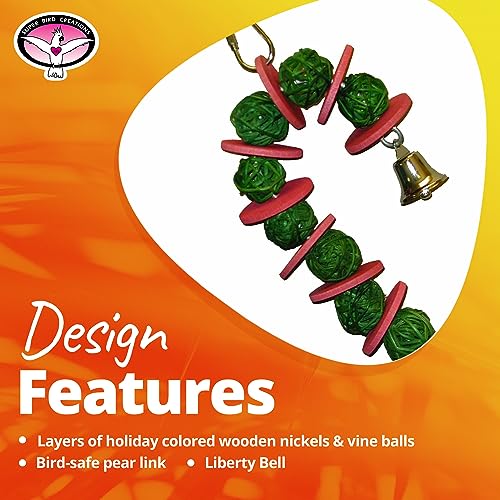 Vine Ball Candy Cane Bird Toy X182758