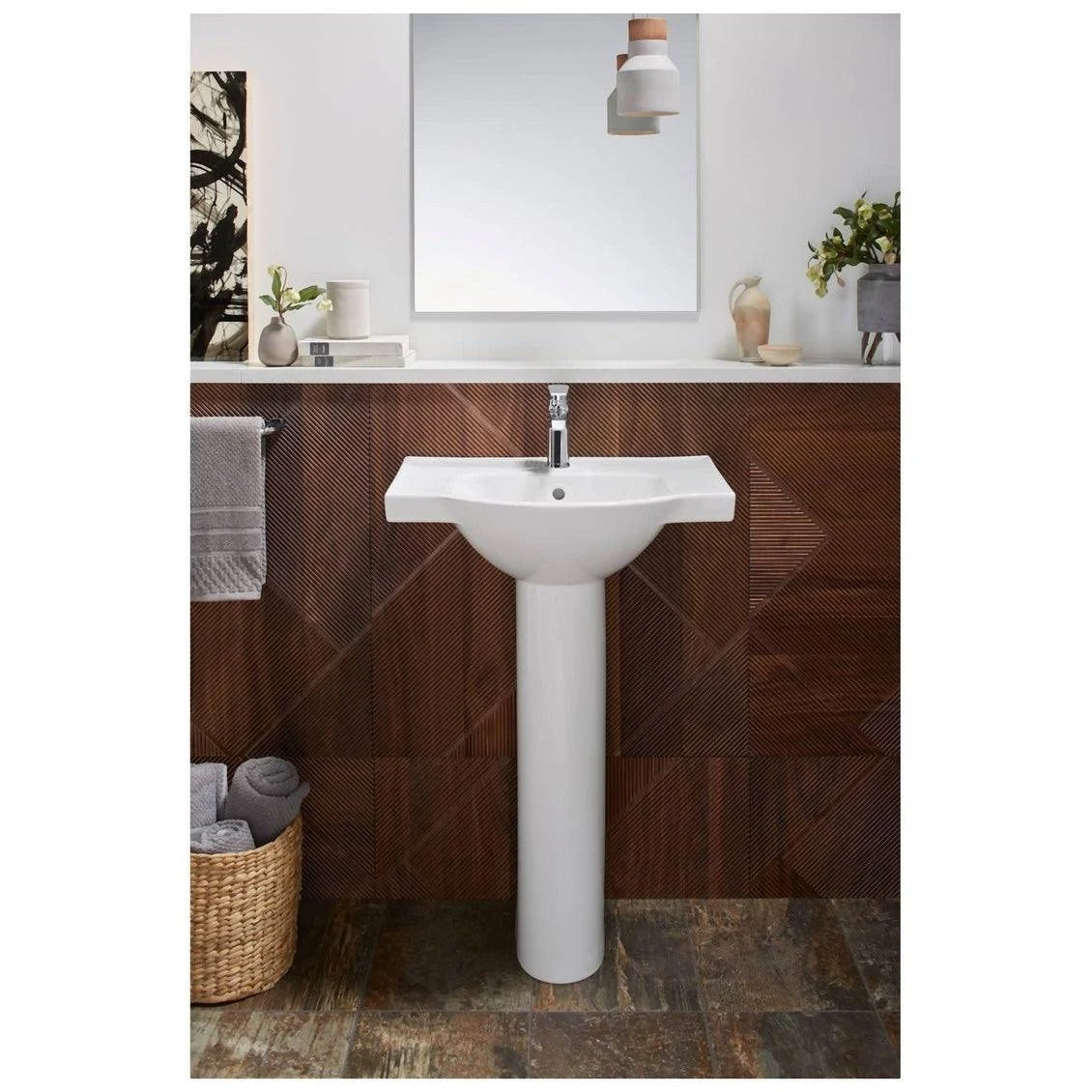 Single-Hole Sink Basin, 24-Inch, Ice Grey O89835