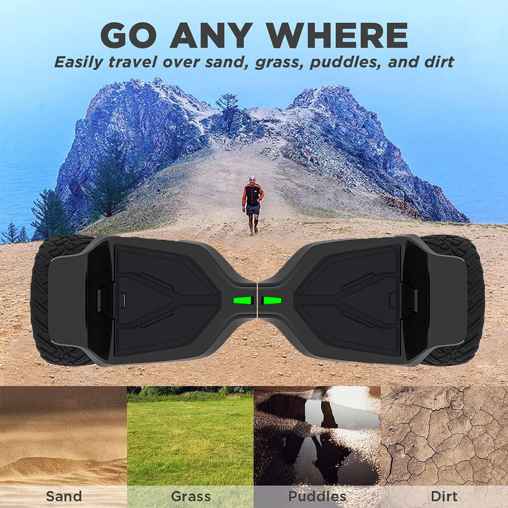 All Terrain 8.5In Self Balancing Hoverboard with Bluetooth Speakers and LED Lights H808791