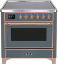 36 Induction Range with Electric Oven in Blue Grey with Copper Trim A9524