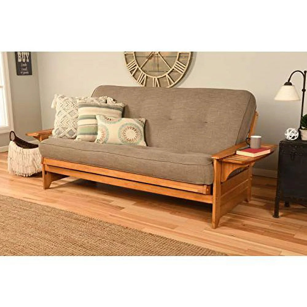 Rustic Walnut Futon with Storage N5438