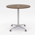 42x22 Round Teak Top Bistro Table with Casters X2943