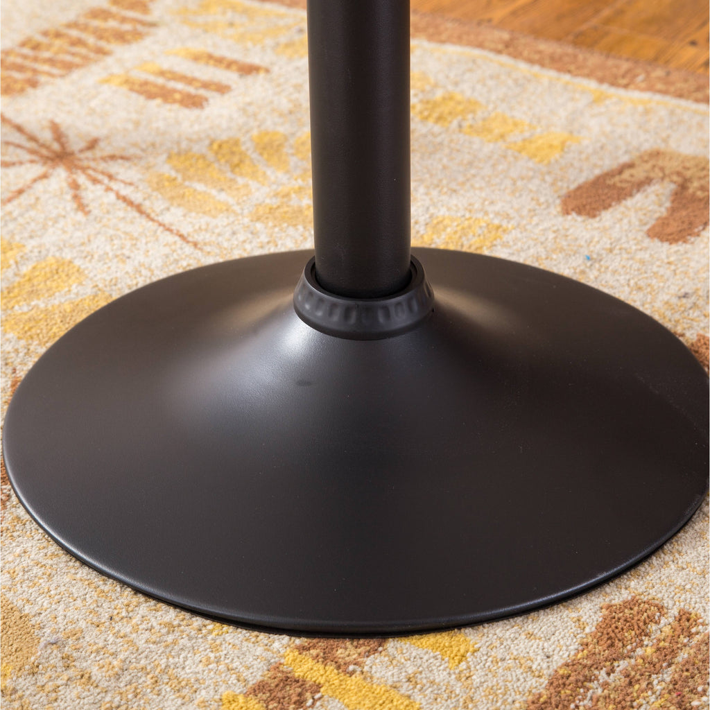 Black Round Adjustable Height Metal Bar Table L460739