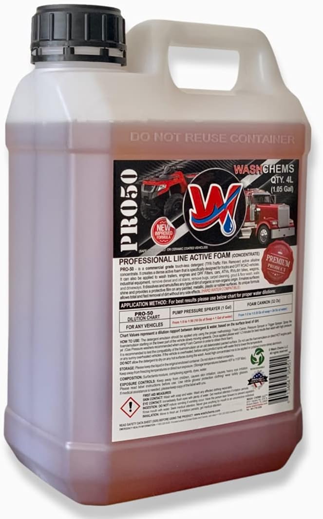Touchless Car Wash Detergent Concentrate - 1 Gallon, 128 Fluid Ounces, Pack of 2 M5823