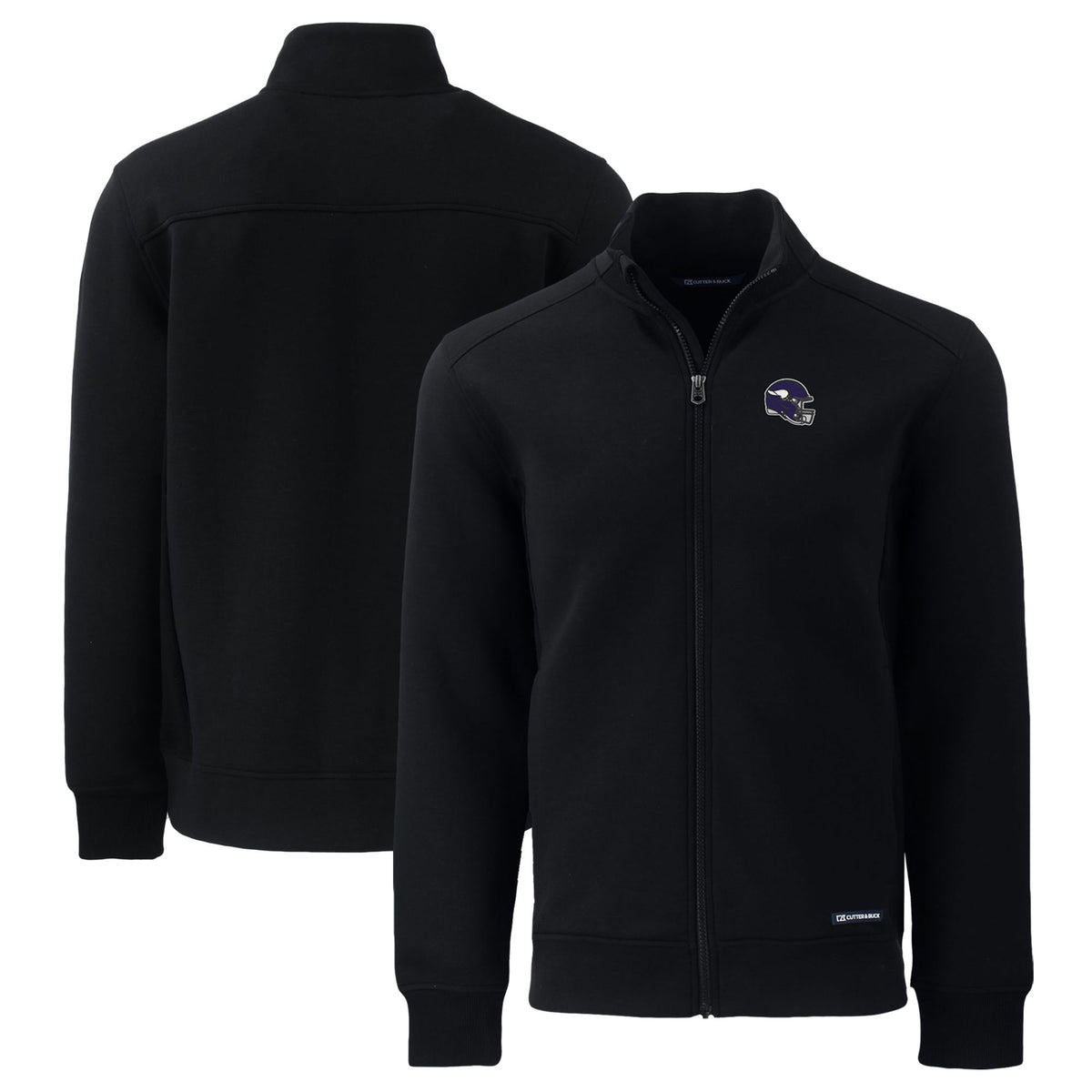 Black Recycled Full-Zip Jacket O459
