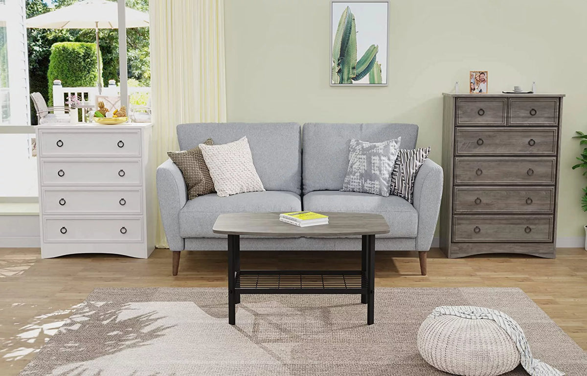 Gray 6 Drawer Wood Dresser G996