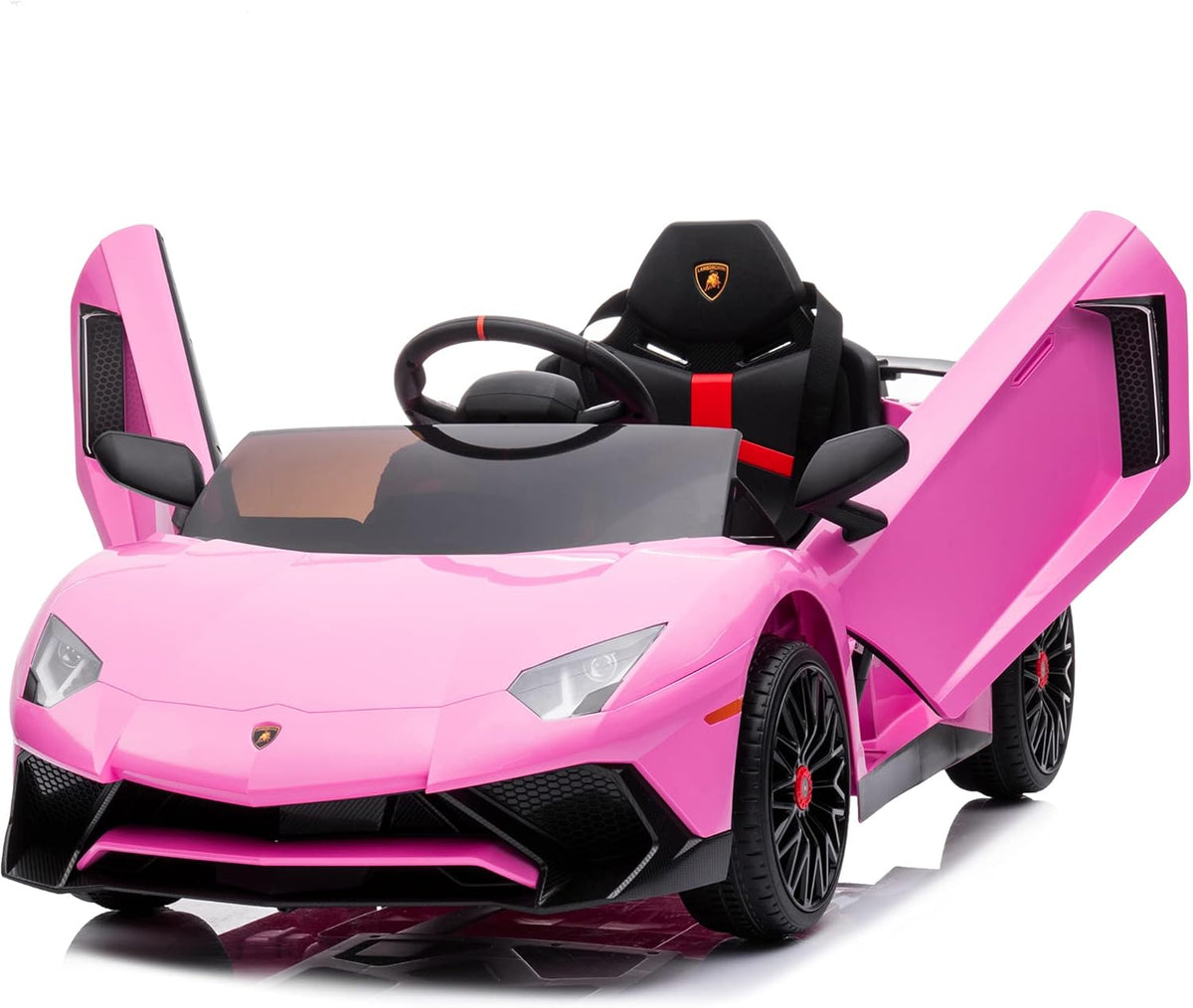 12V Licensed Lamborghini Aventador Battery Powered Sports Car Toy - Black U84267