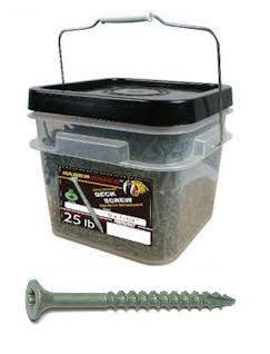 25 lb. Tub Exterior Green Deck Screws X533