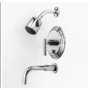 Flat Black Tub and Shower Trim Set P4641