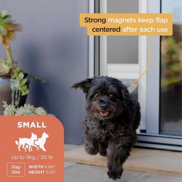 Small Silver Patio Pet Door B101460
