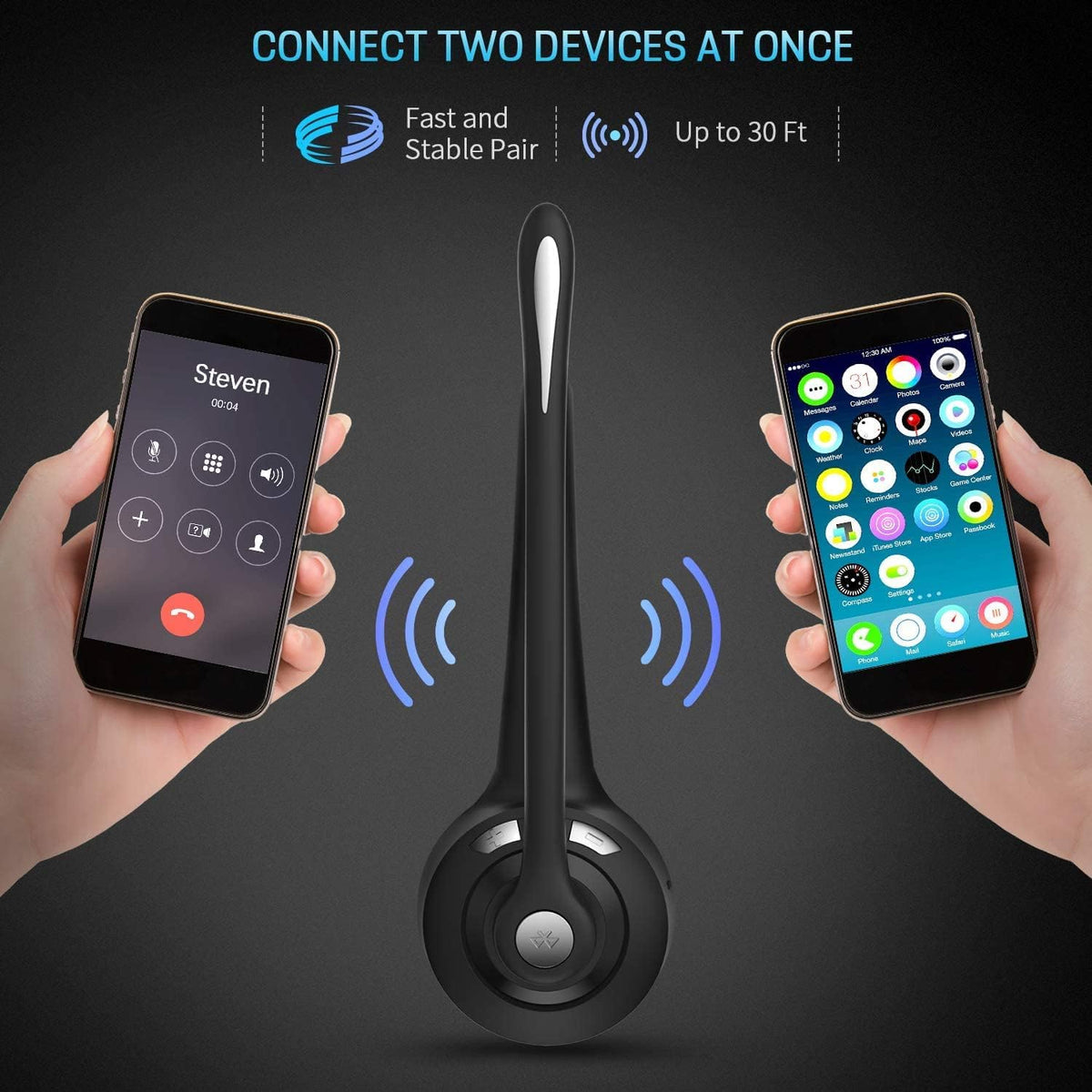 Wireless On Ear Headphones with Microphone T103692
