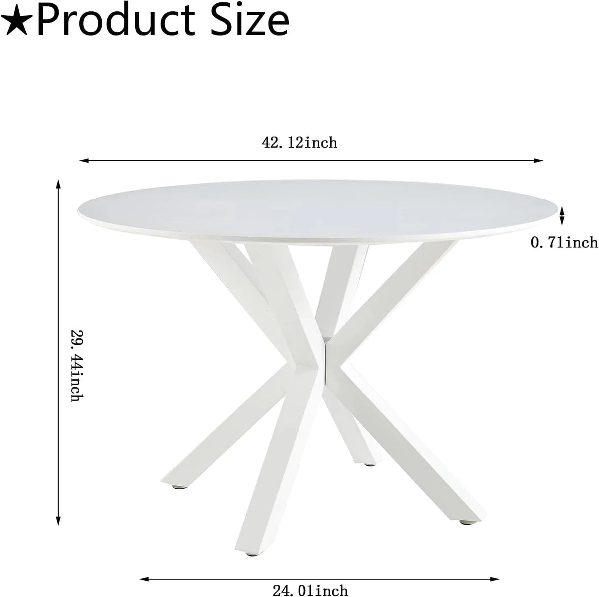 5 Piece White Round Dining Table Set X8827