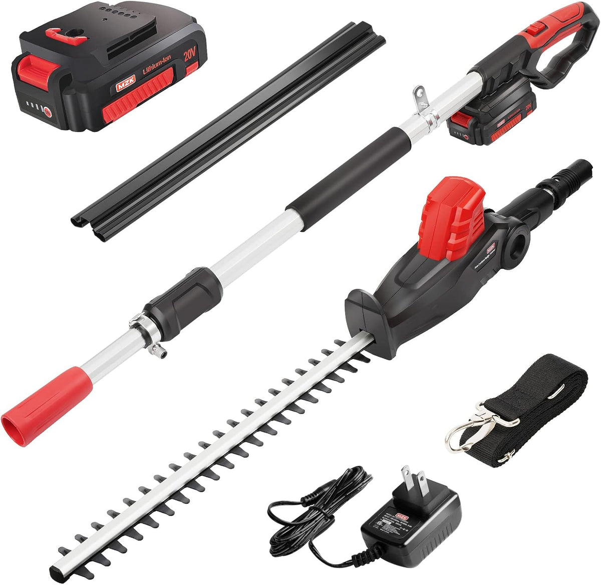 20V 21.3" Cordless Pole Hedge Trimmer with Steel Blade D818236