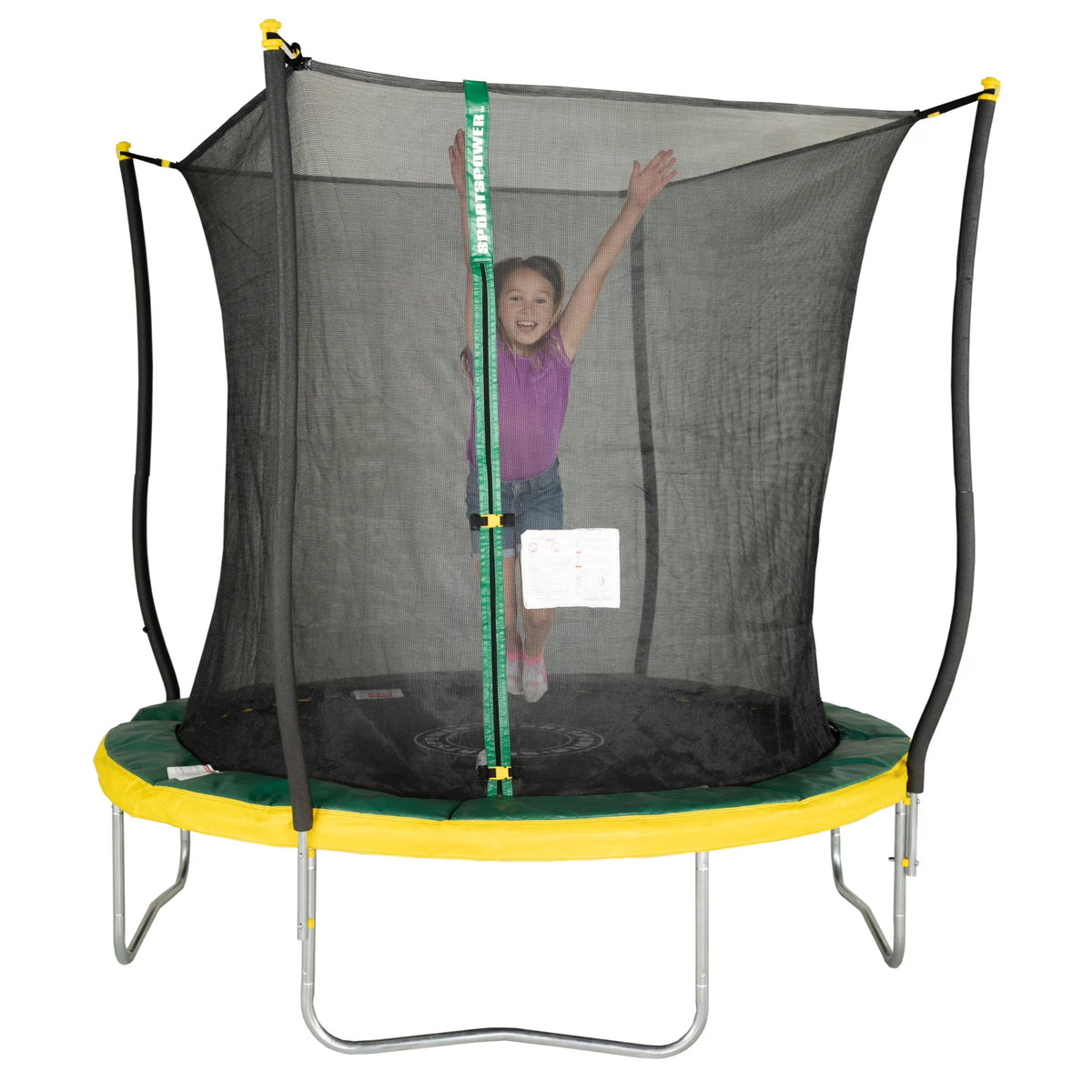 Green/Yellow Trampoline with Safety Enclosure A62363