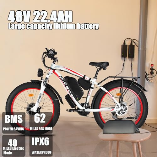 2000W Dual Motor 48V 22Ah Fat Tire Electric Bike Q80089