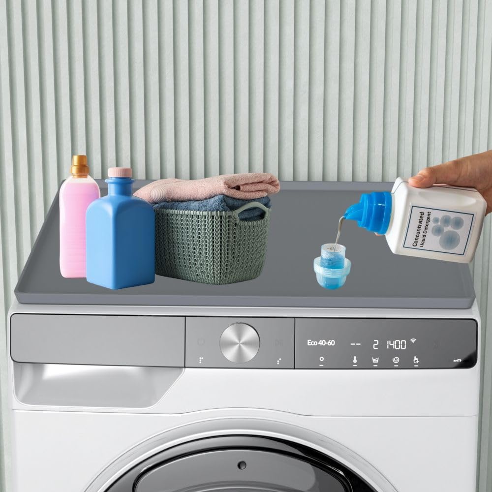 Gray 23.6''x 23.6'' Silicone Washer and Dryer Covers R921354