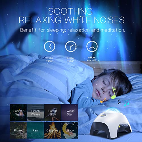 Aurora Projector with 33 Light Effects, LED Star Projector, Remote Control, Bluetooth Speaker P98057