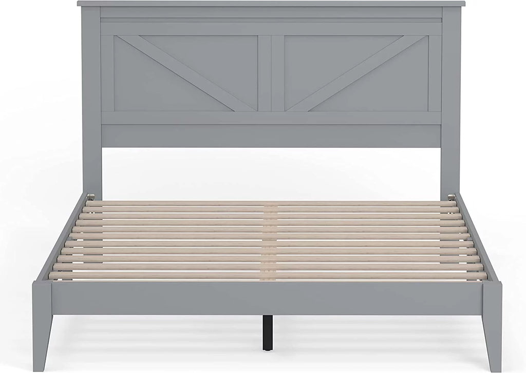 Queen Solid Wood Platform Bed Y41614
