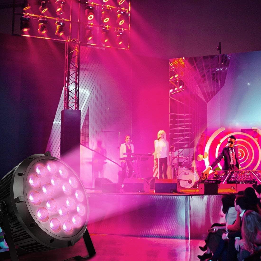 18x8W RGBW LED Stage Lights 6 Packs F645920