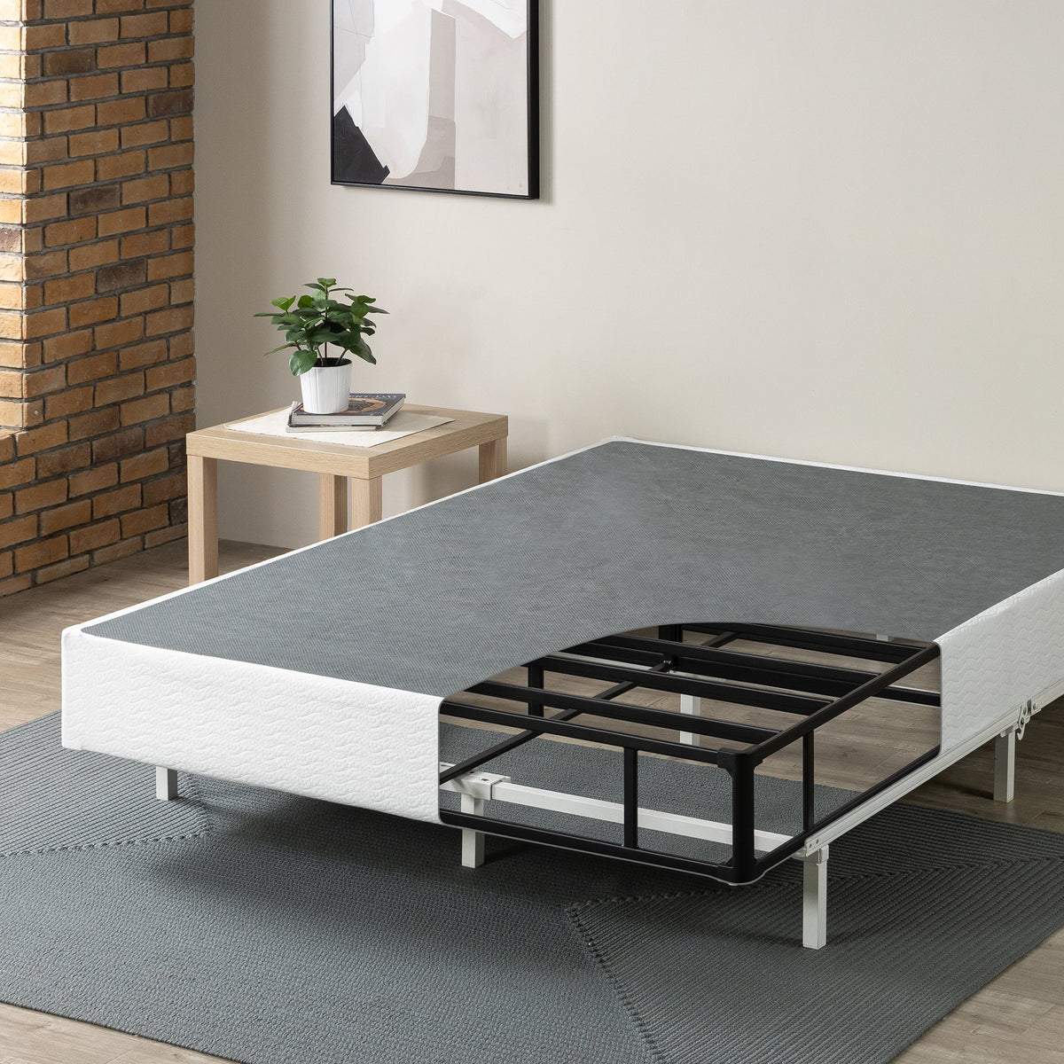 Queen Metal BoxSpring with Quick Assembly S802