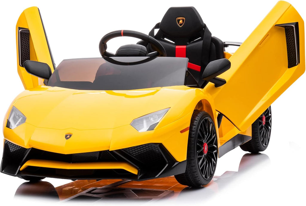 12V Licensed Lamborghini Aventador Battery Powered Sports Car Toy - Black U84267