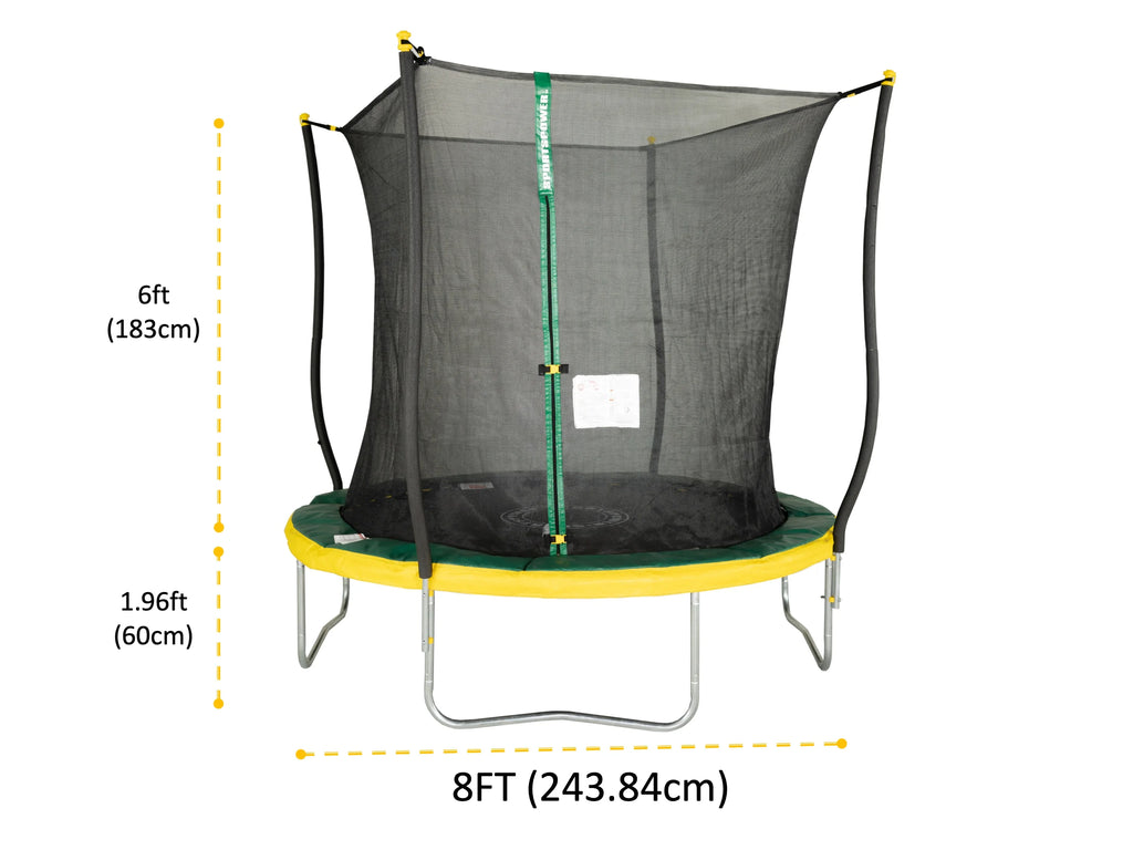 Green/Yellow Trampoline with Safety Enclosure A62363