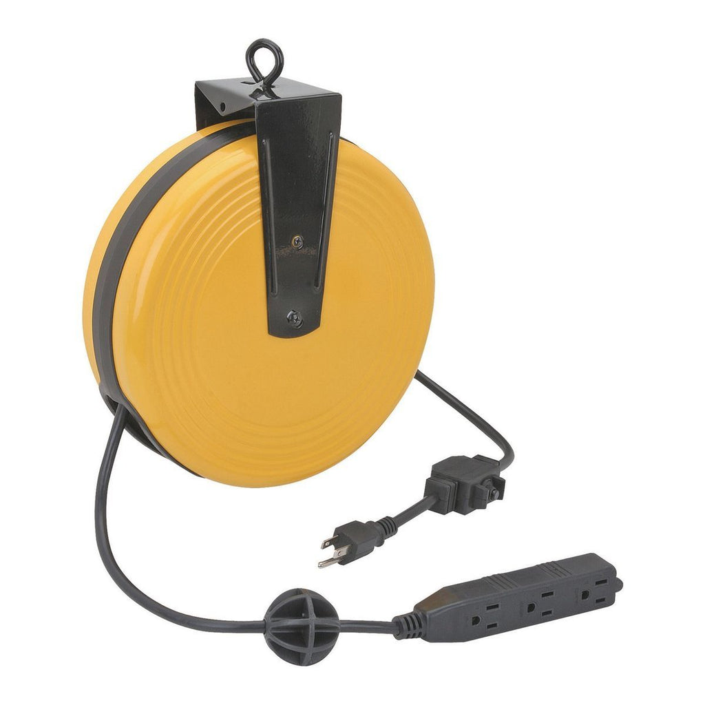 30 ft. Retractable Cord Reel with Triple Tap, Black K48609