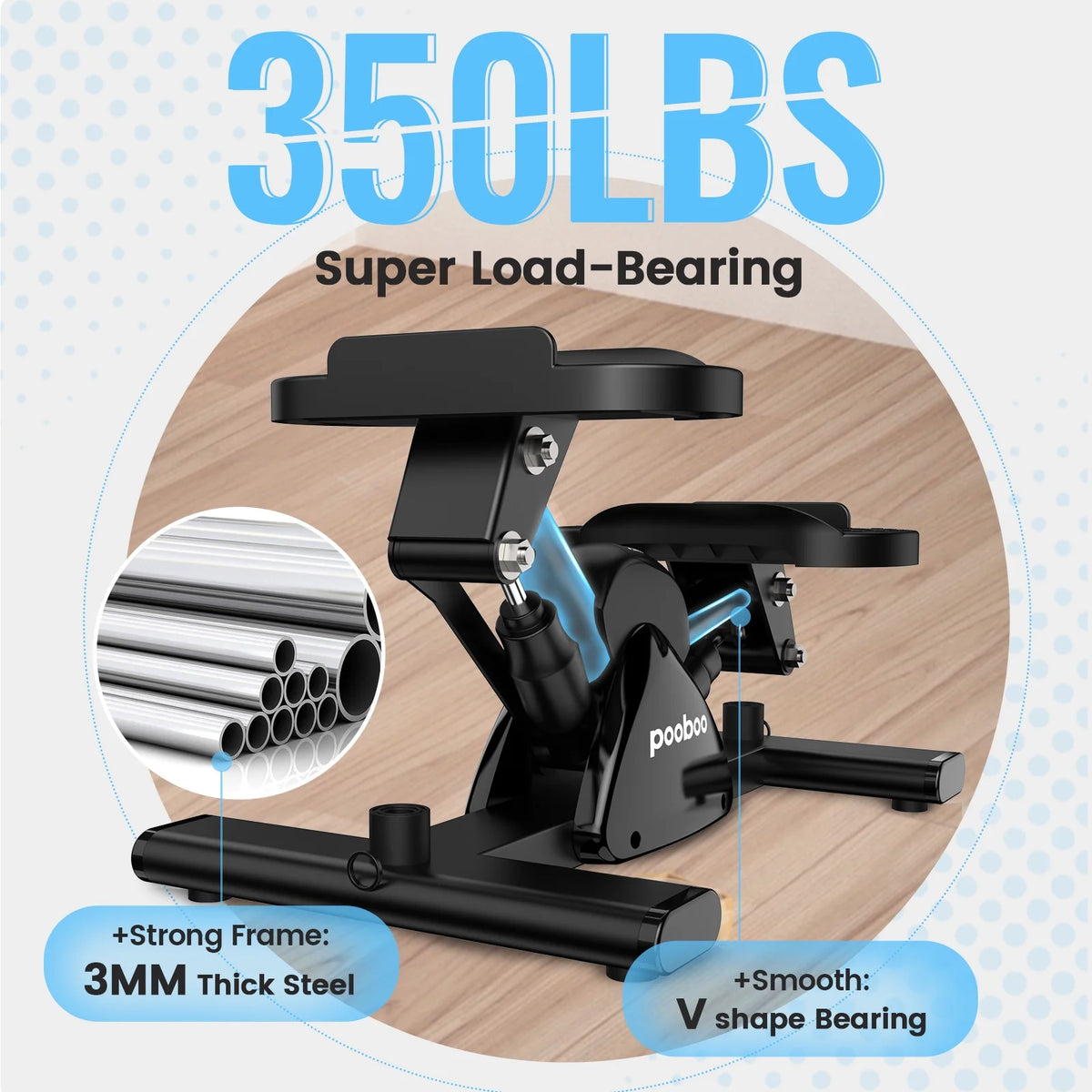 Mini Stepper Machine with Resistance Bands P9617