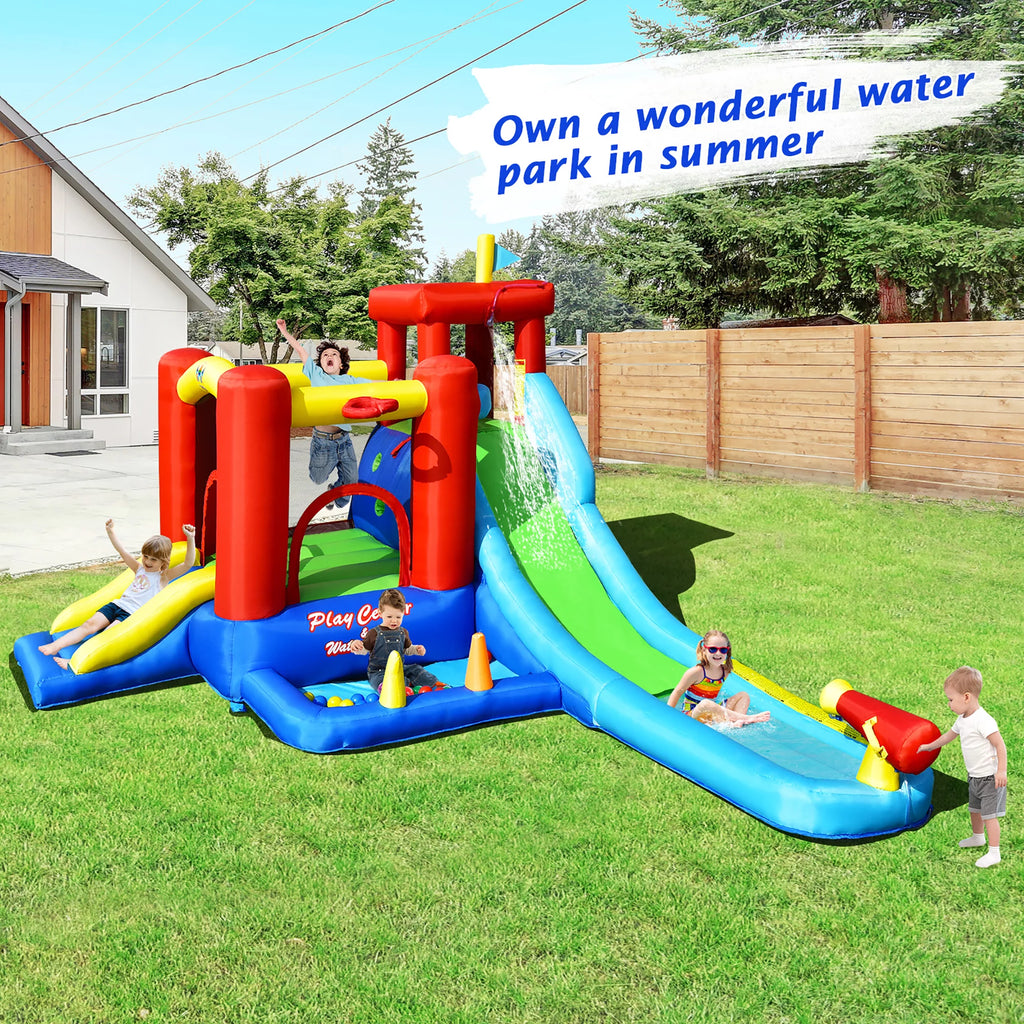 9-in-1 Inflatable Water Slide Bounce Castle Splash Pool V4199