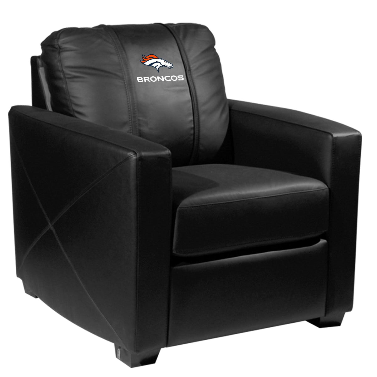 Silver Club Chair with Denver Broncos Secondary Logo G3890