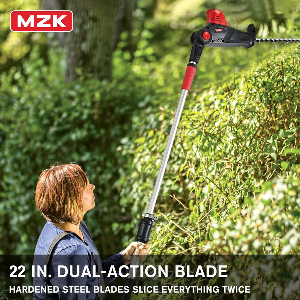 20V 21.3" Cordless Pole Hedge Trimmer with Steel Blade D818236