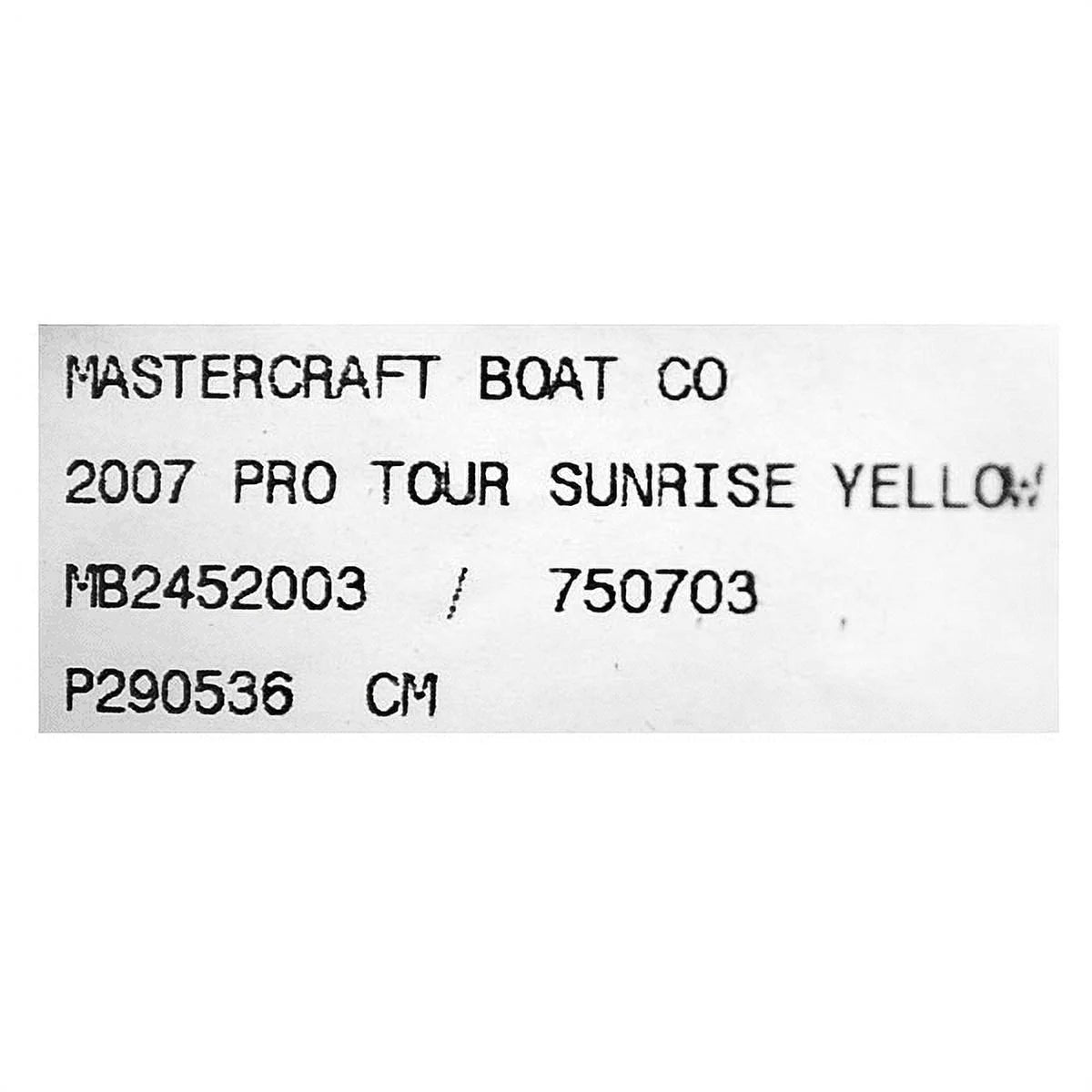 Yellow 2PC Boat Decal Set L6867