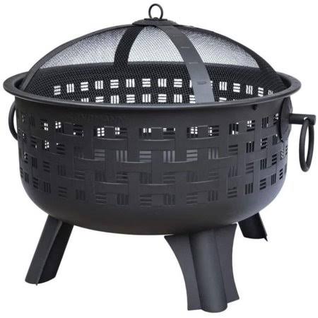 Black 24 inch Firebowl with Wide Rim Q30162