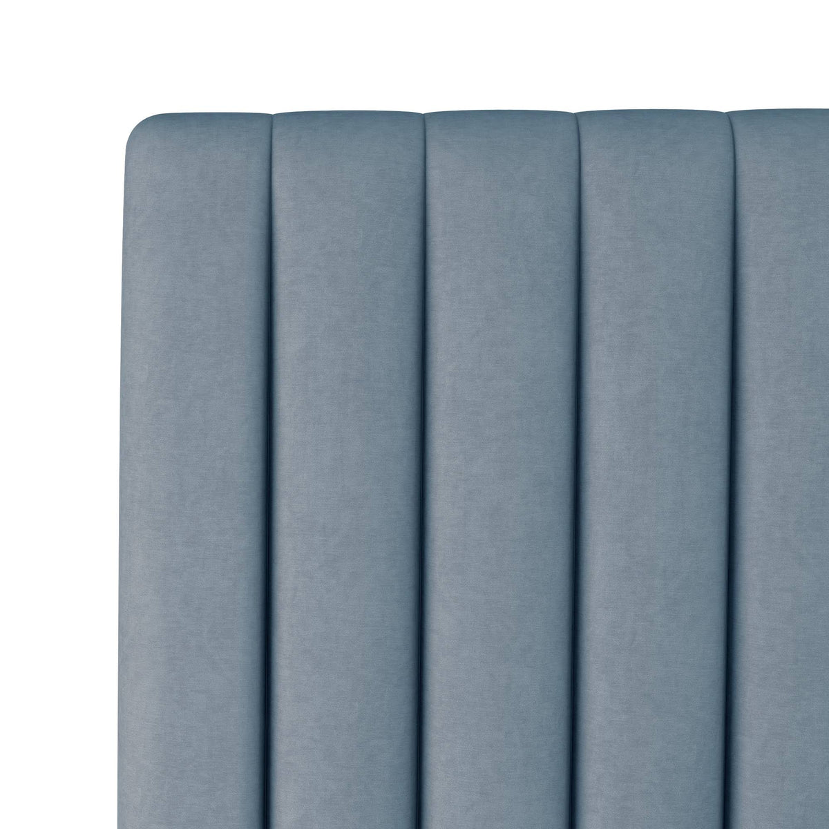 Light Blue Velvet Twin Headboard Y957