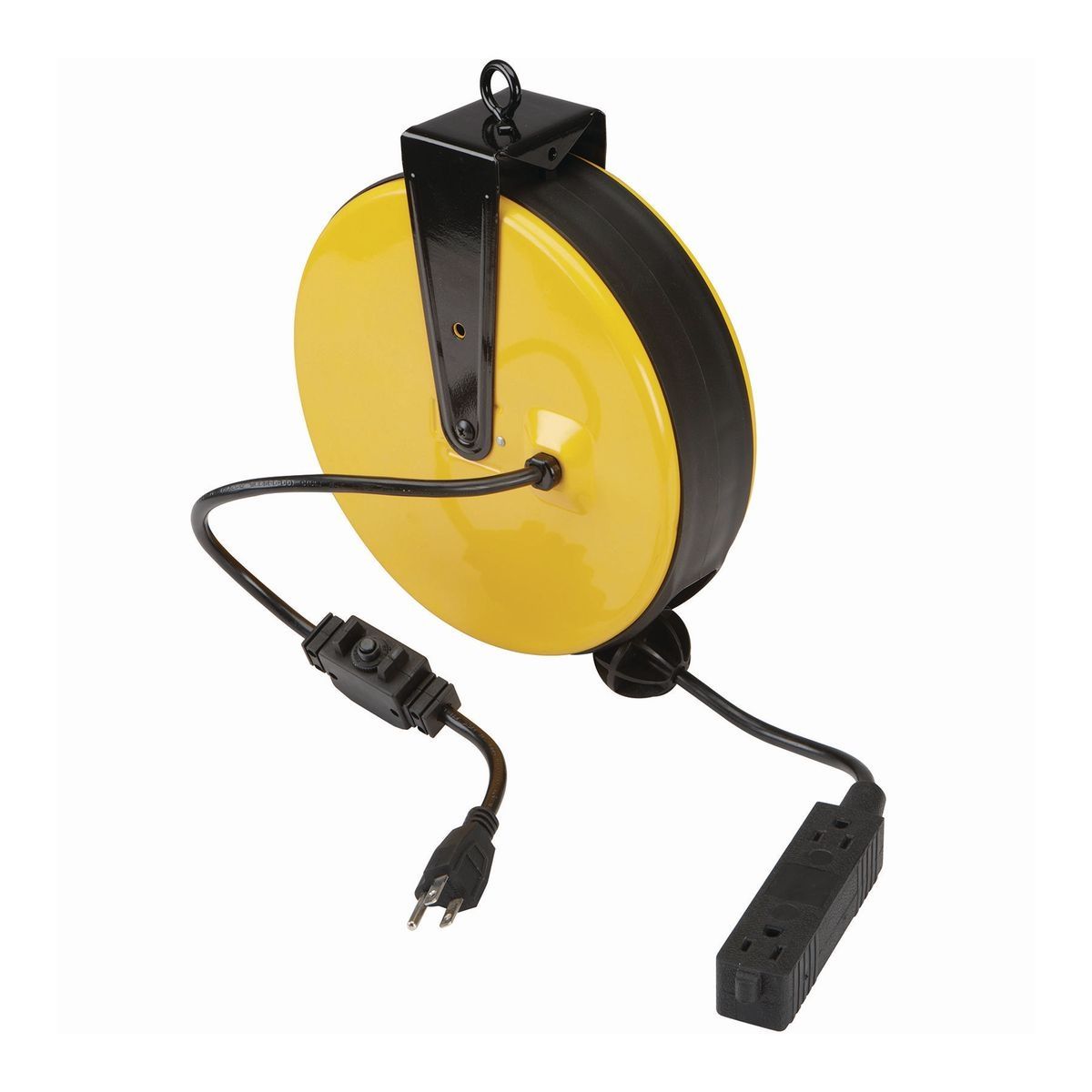 30 ft. Retractable Cord Reel with Triple Tap, Black K48609