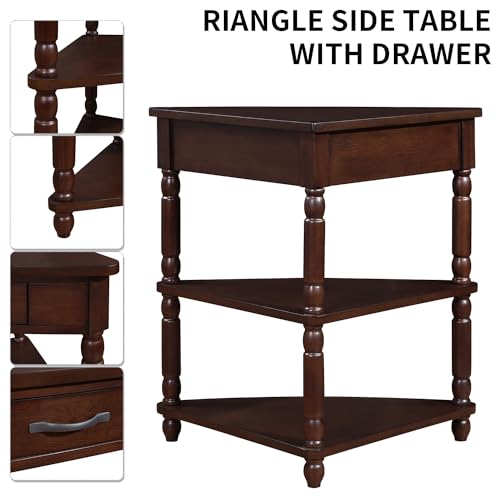 Milk White 3 Tier Corner Table N685717