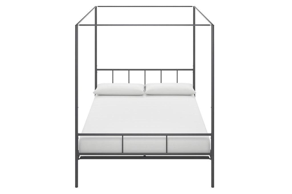 Queen Black Metal Canopy Platform Bed Frame O6521