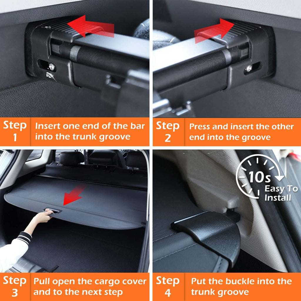 Retractable Waterproof Trunk Cargo Cover O87461