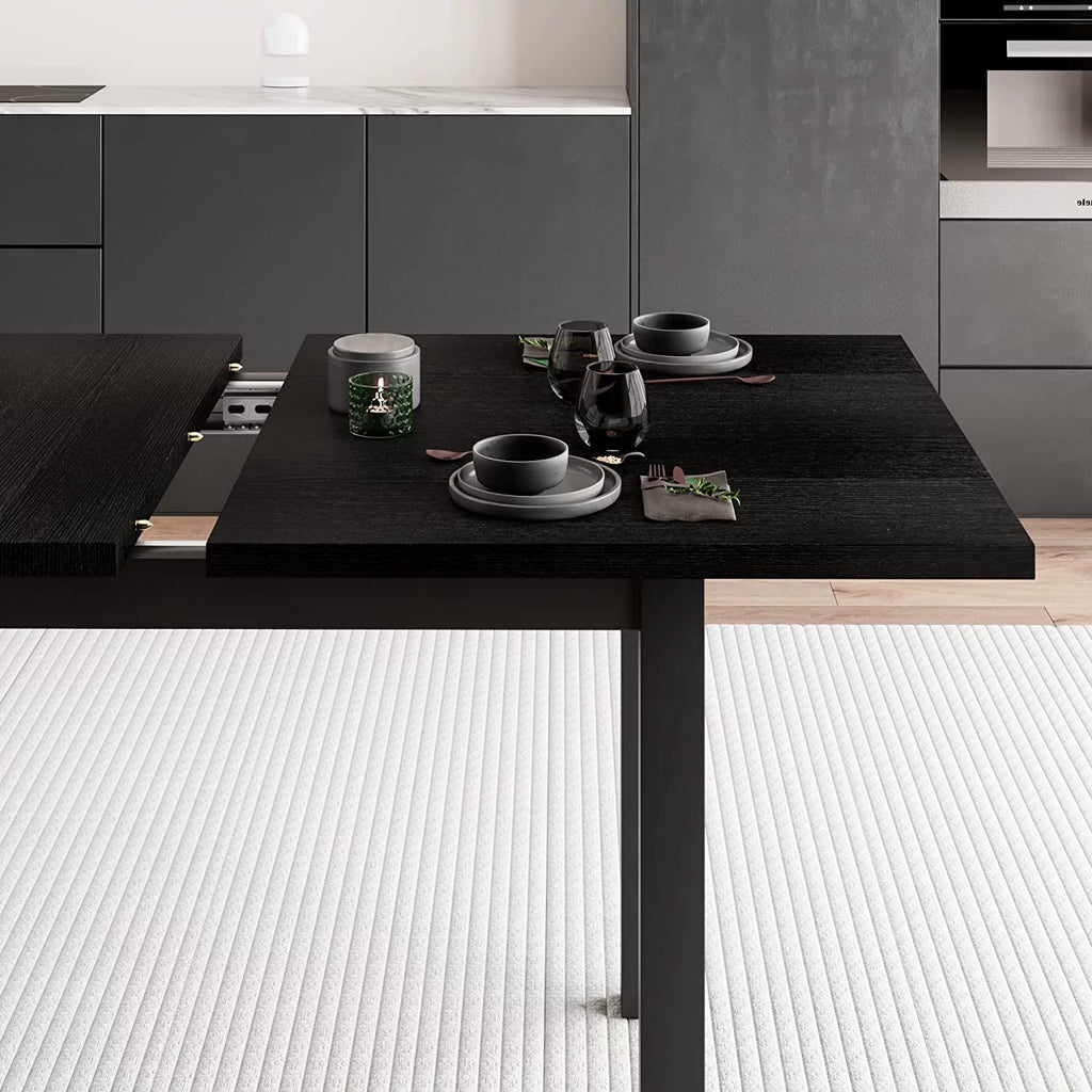 Space Saving Extendable Dining Table Set with Benches I7132