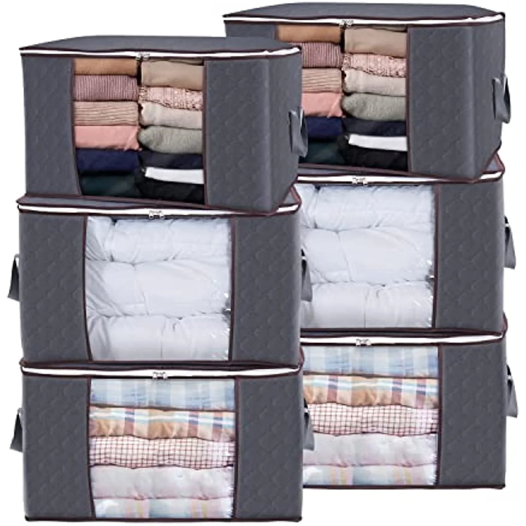 Grey 3 Pack Large Storage Bags with Reinforced Handles A343995