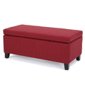 Red and Brown Rectangular Storage Ottoman N456780