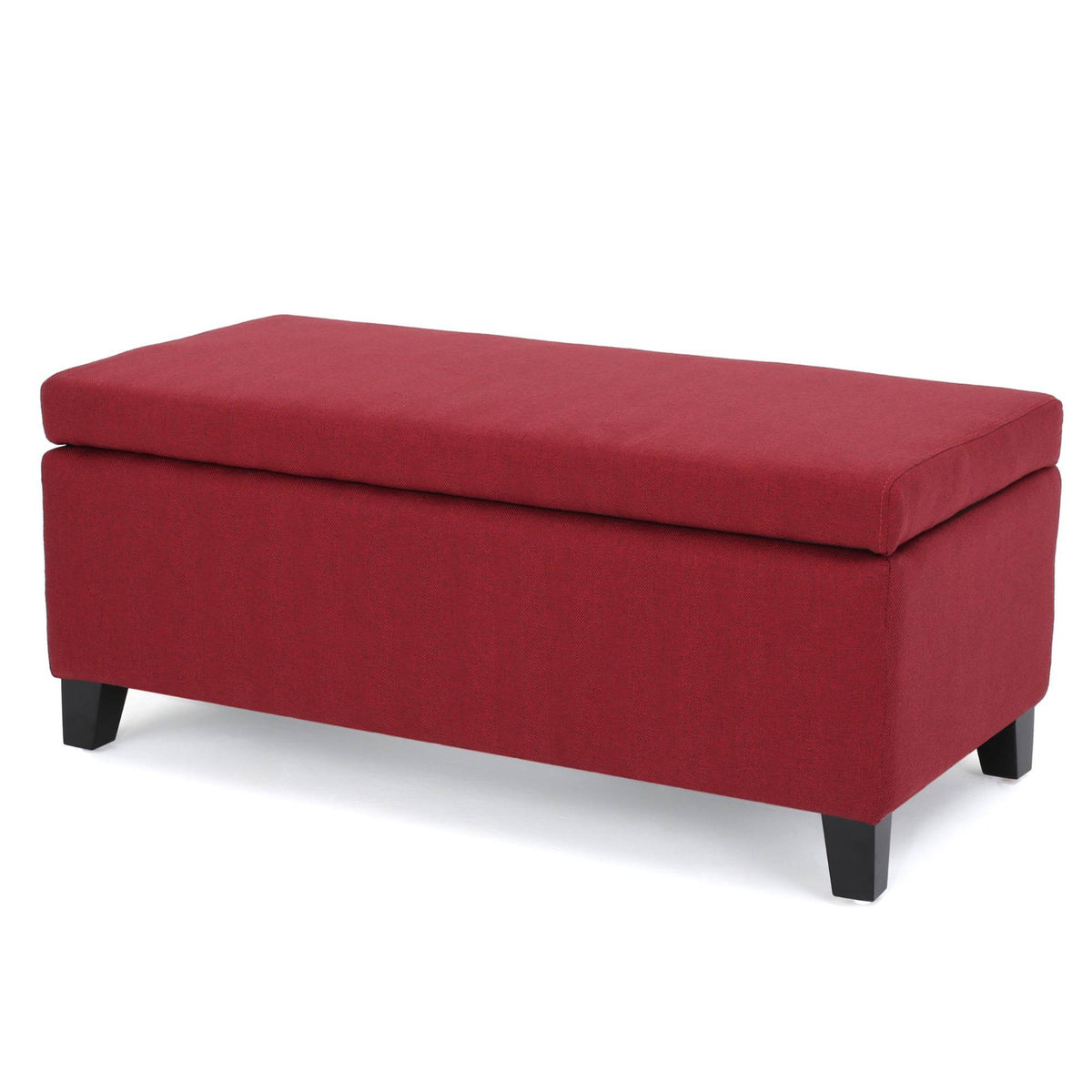 Red and Brown Rectangular Storage Ottoman N456780