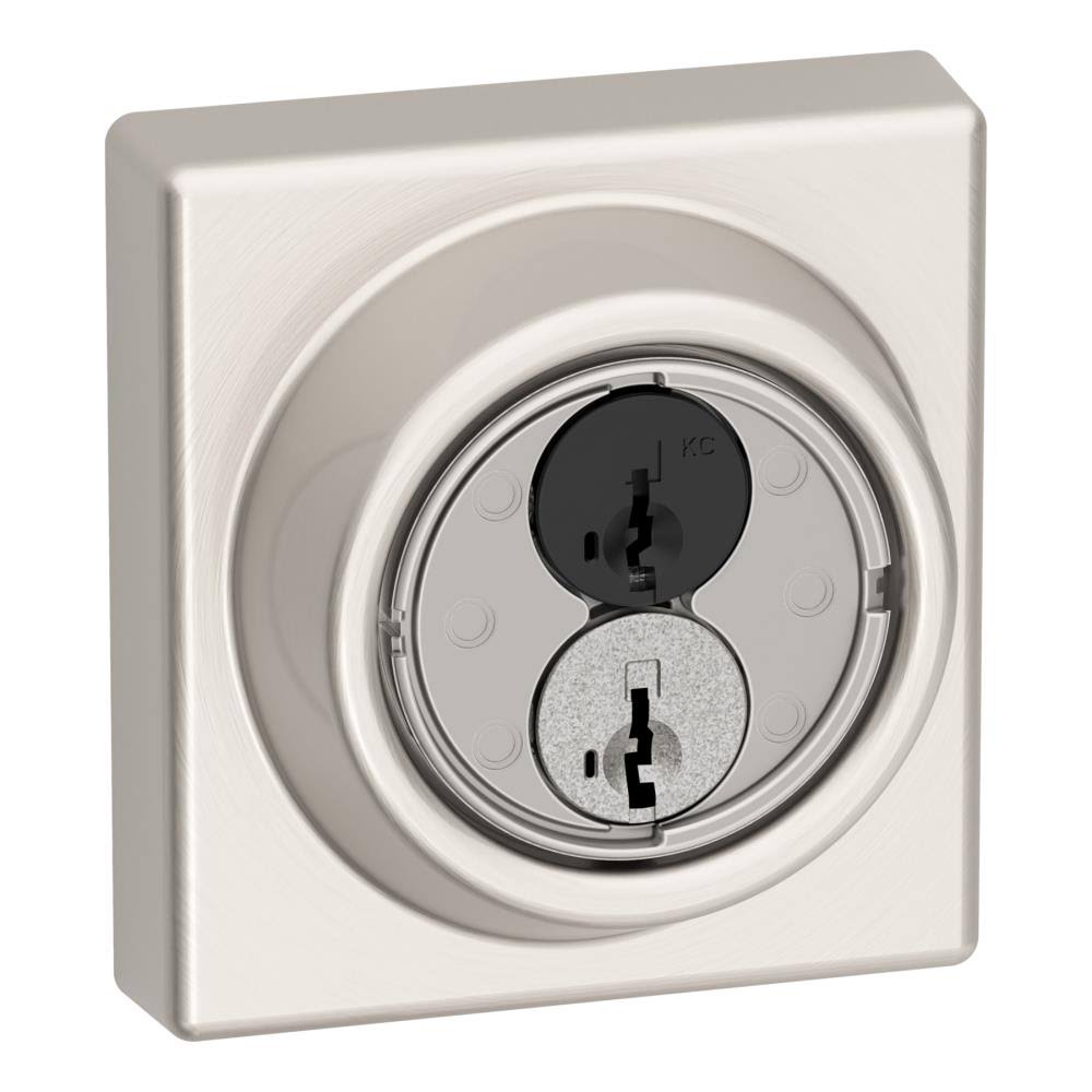 Satin Nickel Single Cylinder Deadbolt with SmartKey T32150