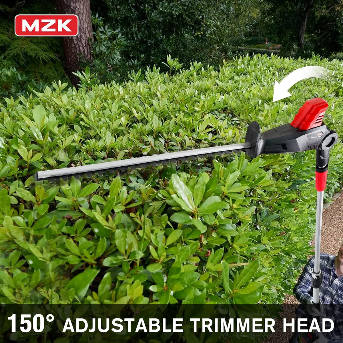 20V 21.3" Cordless Pole Hedge Trimmer with Steel Blade D818236