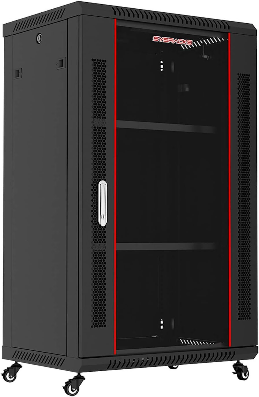 18U Wall Mount Server Rack 19 Inch Locking Network Cabinet P25697