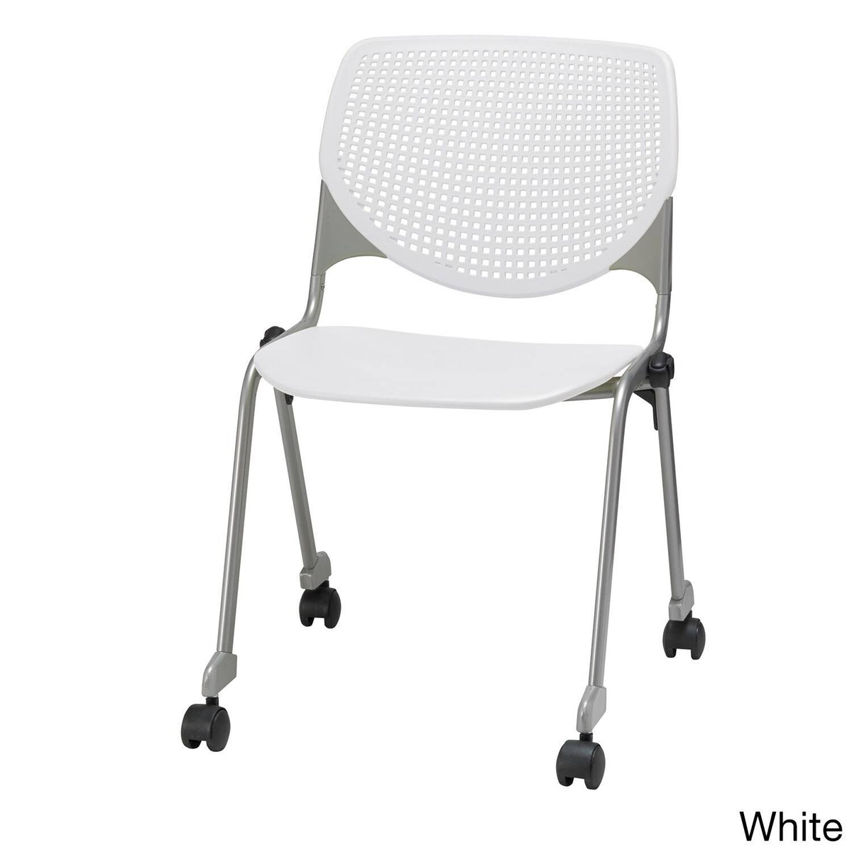 Navy Poly Stack Chair with Casters P178