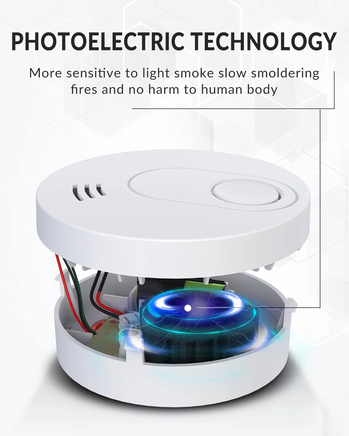6 Pack Smoke Detector with Photoelectric Sensor S374300