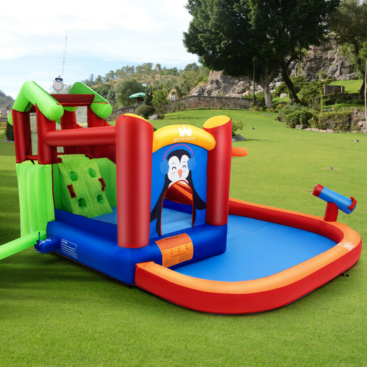 Inflatable Slide Bounce House with Splash Pool G82993