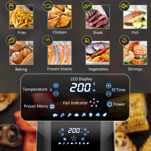4.7Qt 4-in-1 Air Fryer with Digital Touchscreen and Nonstick Basket F718