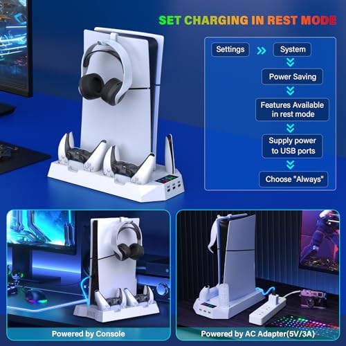 PS5 Cooling Station with Controller Charging Station P82085